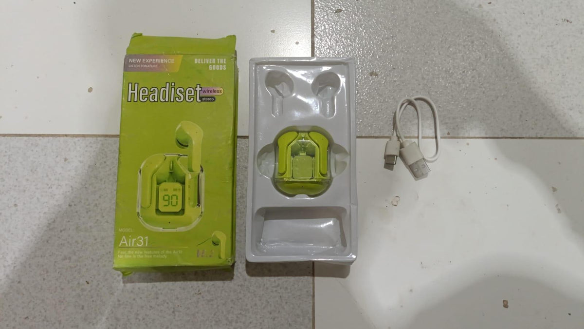 AIR 31 Airpods | Bluetooth Air31 Earbud - without pouch ( random colour)
