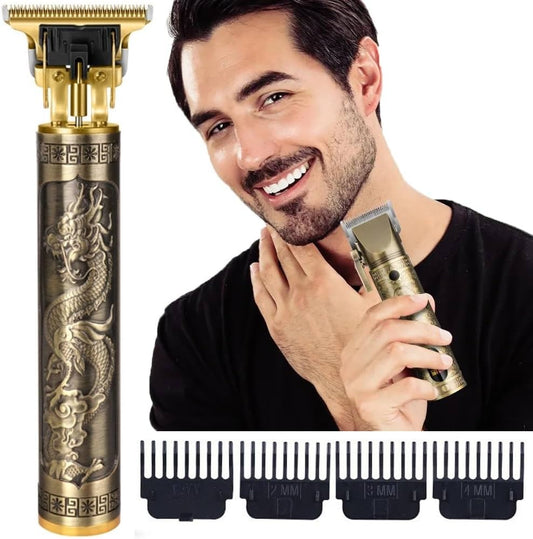 Metal Body -VINTAGE T9 Trimmer hair Trimmer for men shaver for men original Usb Rechargeable hair cutting machine metal body Beard Trimmer,